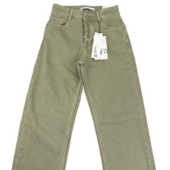 NWT ZARA High Rise Ankle Length Comfort Regular Fit Womens Jean Sz 0 - Picture 5 of 9